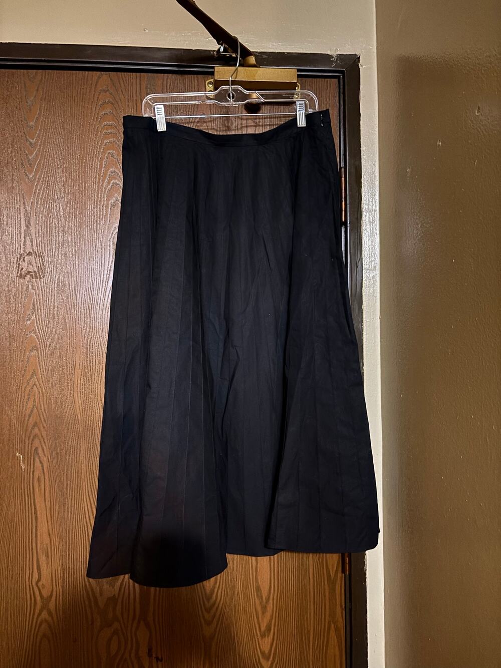 Ralph Lauren Navy Pleated Fall Preppy Office Work Professional Maxi Skirt